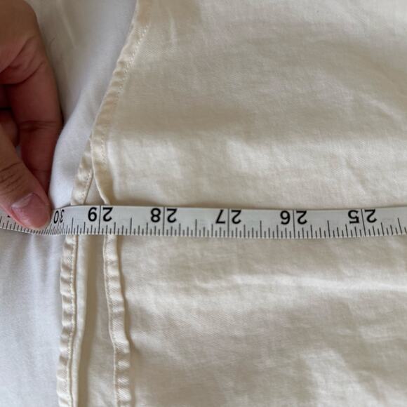 Banana Republic Mens 100% Cotton Cream Shirt Button Up Top Size Large Slim Fit - Picture 10 of 11